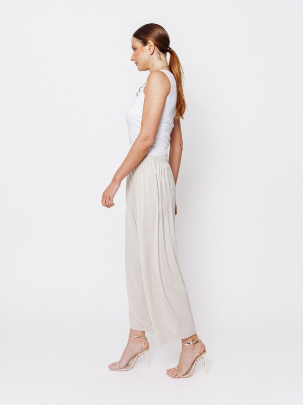 Pantaloni cropped in jersey