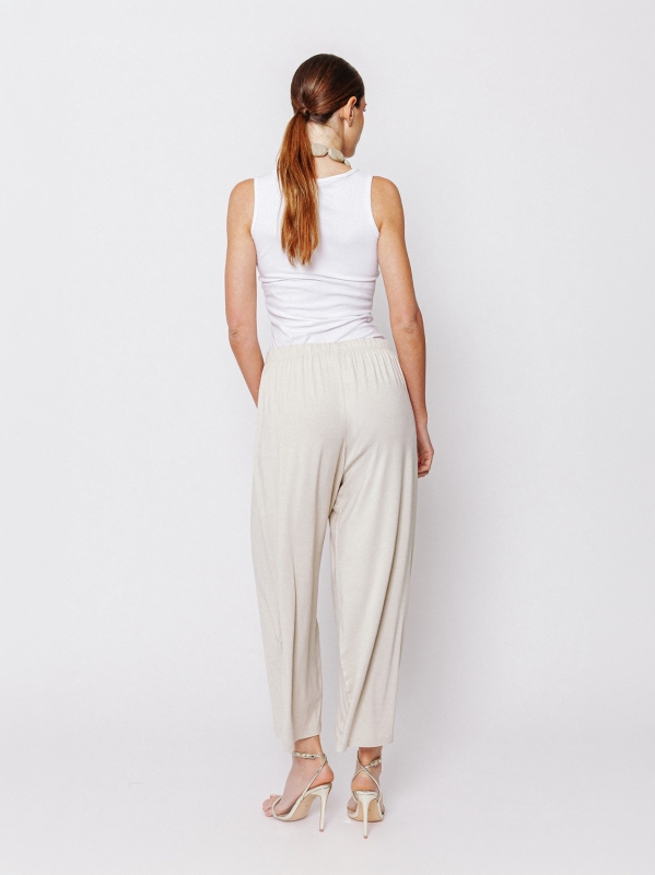 Pantaloni cropped in jersey