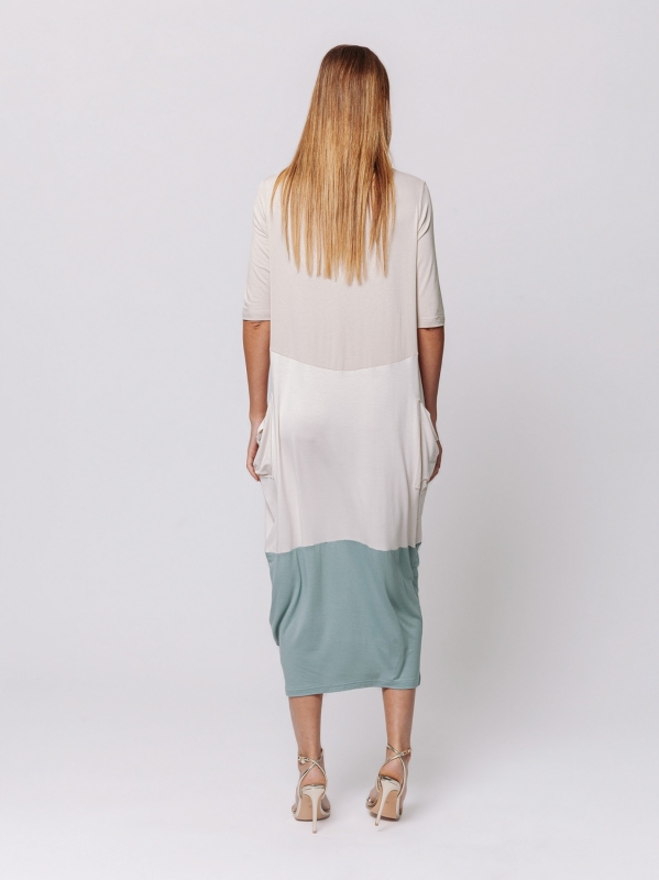 Abito Lungo Color Block - Armonia Tonale