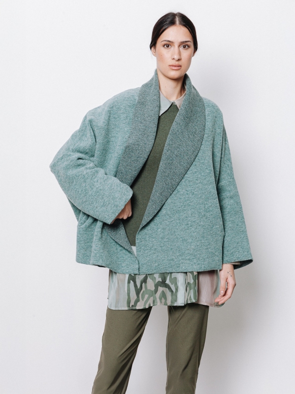 Giacca in lana cotta