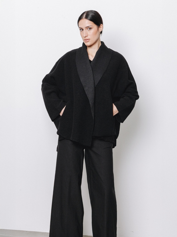 Giacca in lana cotta