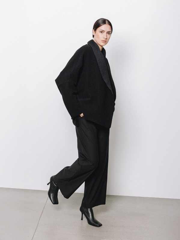 Giacca in lana cotta