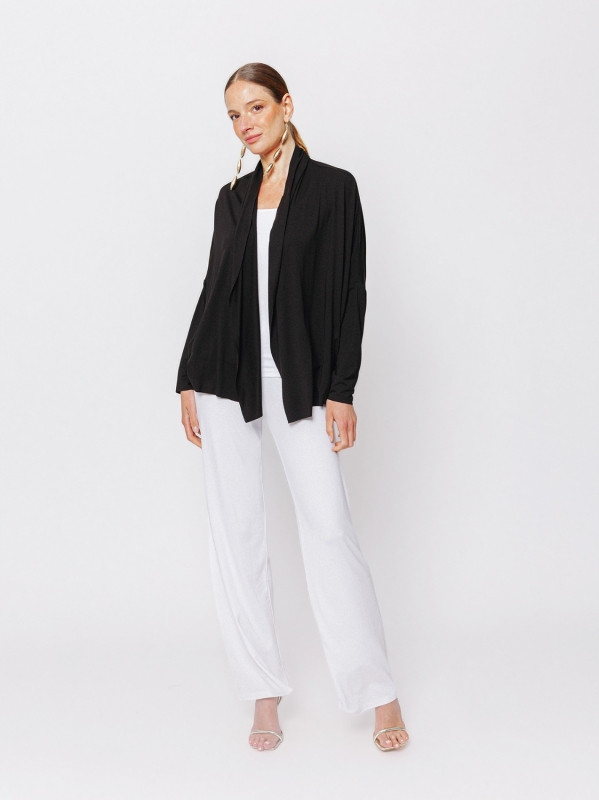 Cardigan Essentials in Jersey Bielastico di Viscosa