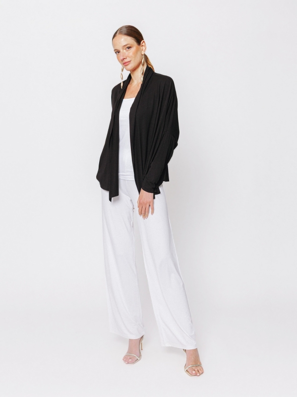 Cardigan Essentials in Jersey Bielastico di Viscosa