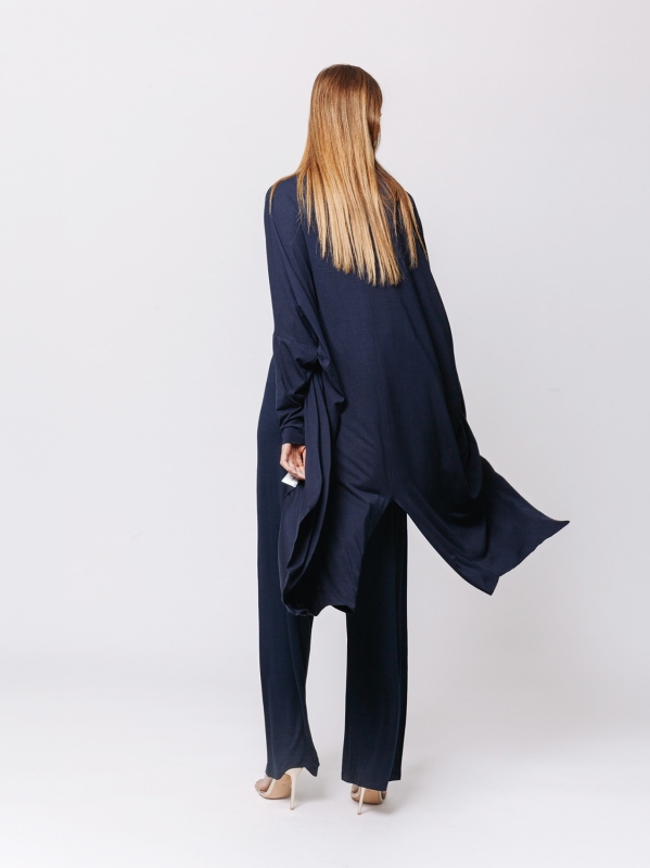 Cardigan Icona Essentials in Jersey Bielastico di Viscosa