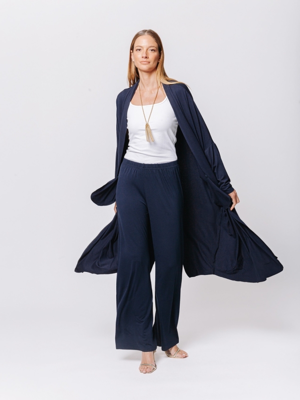 Cardigan Icona Essentials in Jersey Bielastico di Viscosa