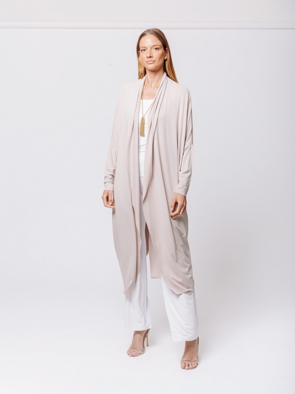 Cardigan Icona Essentials in Jersey Bielastico di Viscosa