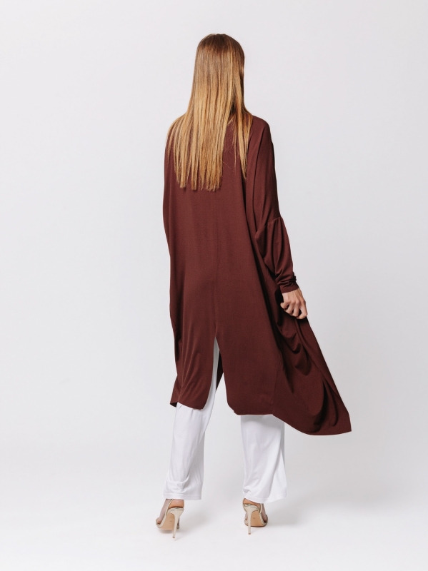 Cardigan Icona Essentials in Jersey Bielastico di Viscosa