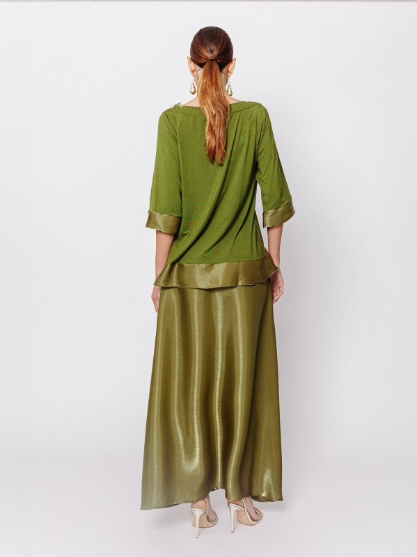T-shirt in jersey con inserto #IRIDESCENTE