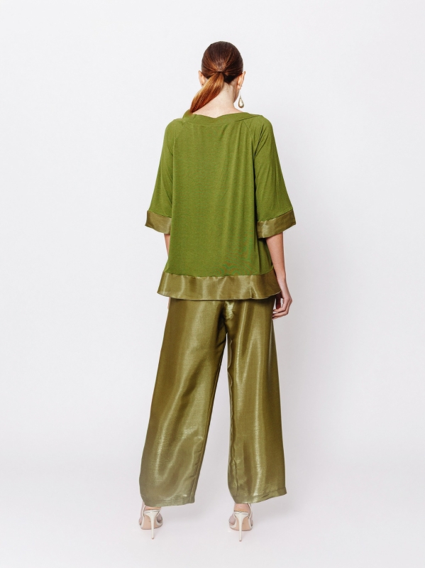 T-shirt in jersey con inserto #IRIDESCENTE