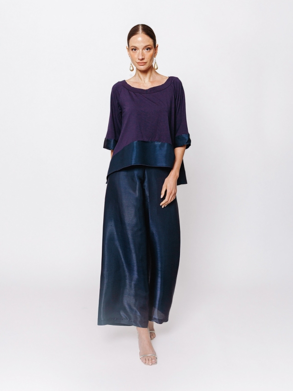 T-shirt in jersey con inserto #IRIDESCENTE