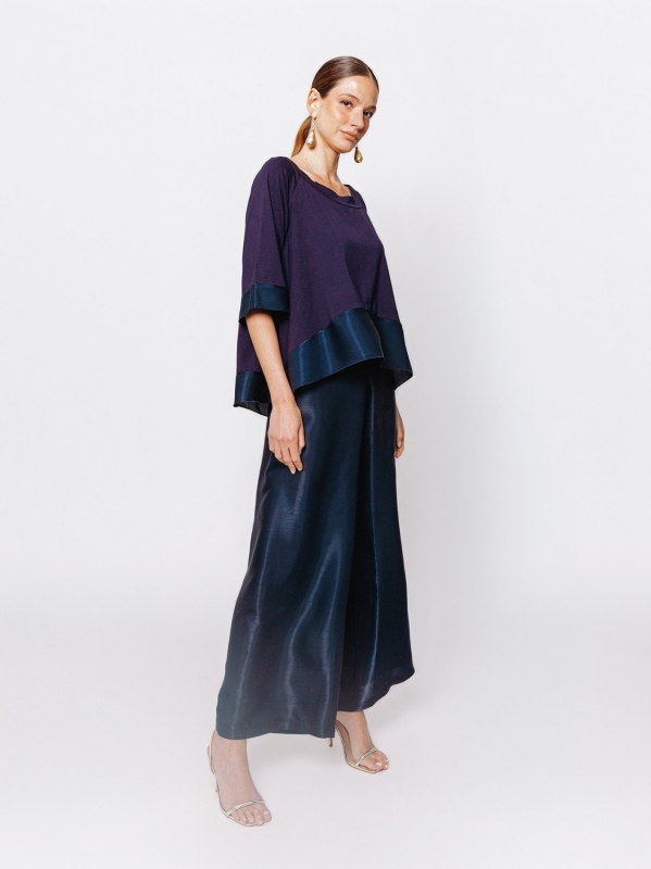 T-shirt in jersey con inserto #IRIDESCENTE