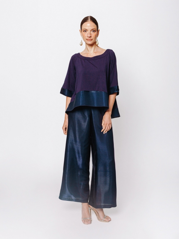 T-shirt in jersey con inserto #IRIDESCENTE