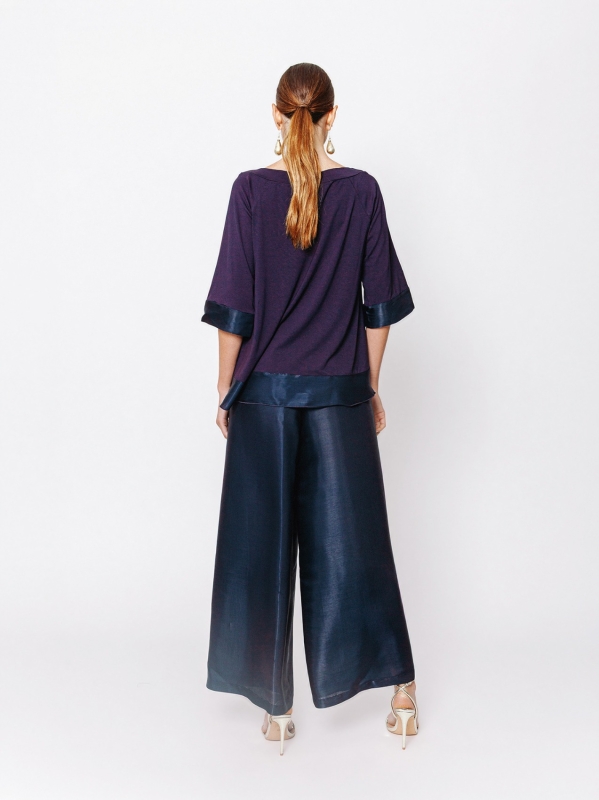 T-shirt in jersey con inserto #IRIDESCENTE