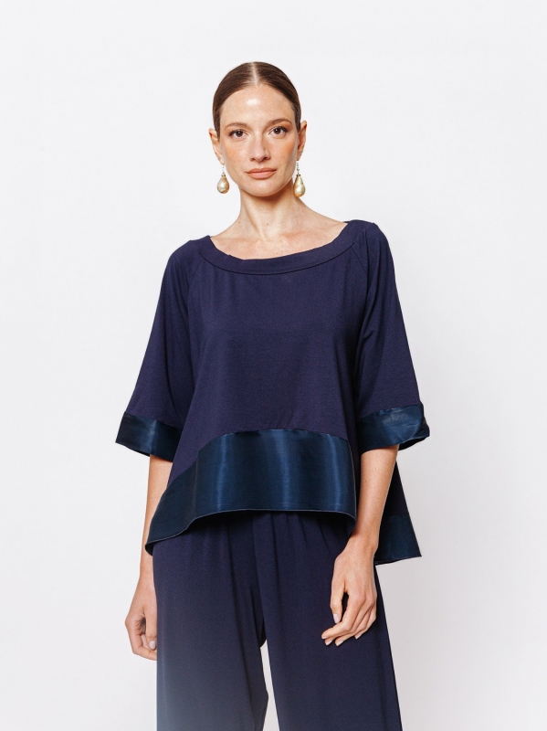 T-shirt in jersey con inserto #IRIDESCENTE