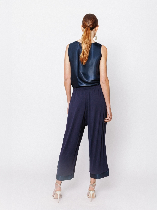 Pantaloni cropped con inserto IRIDESCENTE