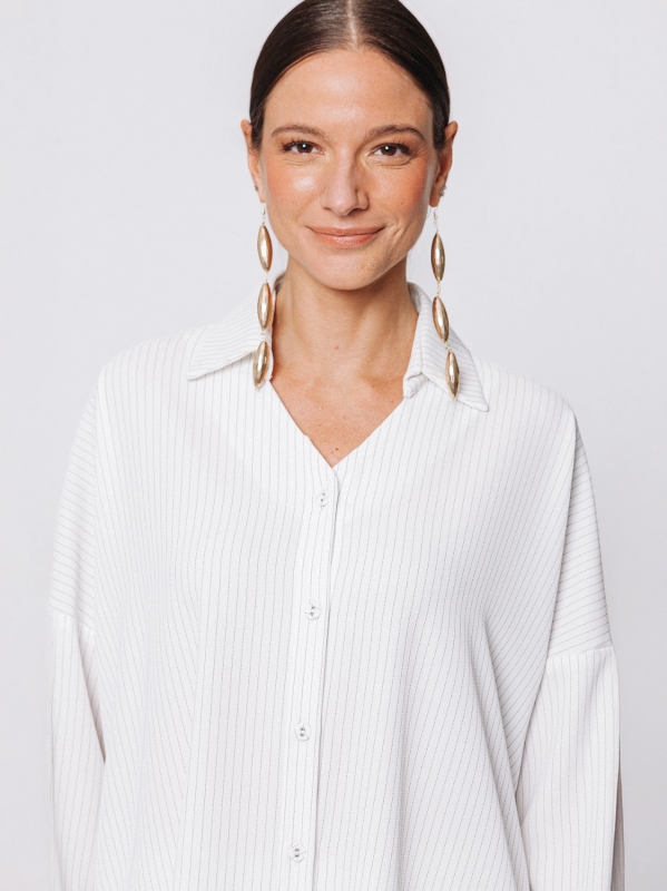 Midali Toujours pinstripe shirt jacket