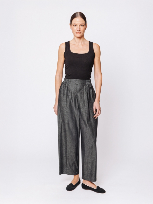 Midali Toujours baggy trousers in chambray jeans