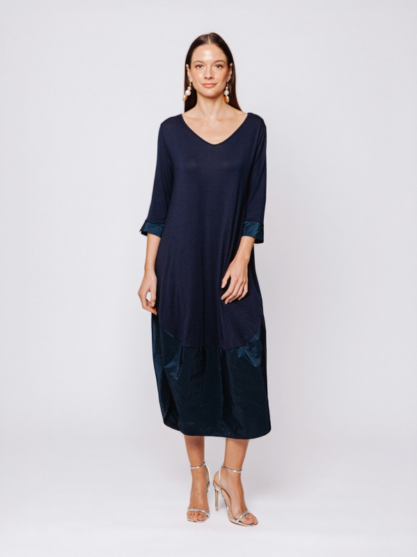 Abito Midali Toujours con inserto in tessuto tecnico