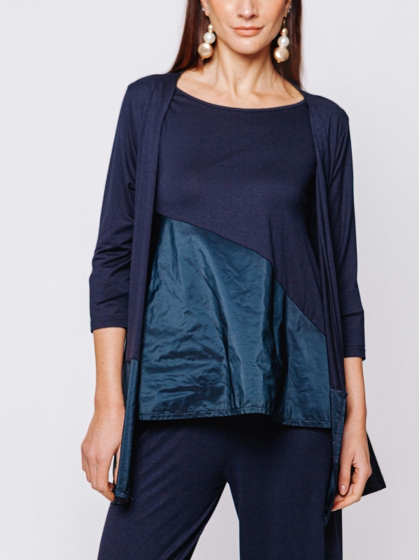 Midali Toujours cardigan with technical fabric insert