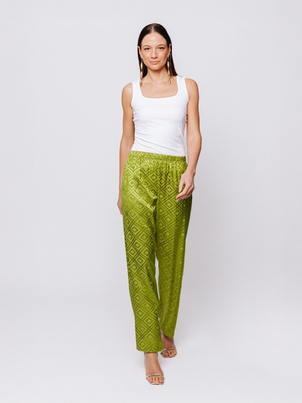Tapered trousers in Midali Toujours jacquard