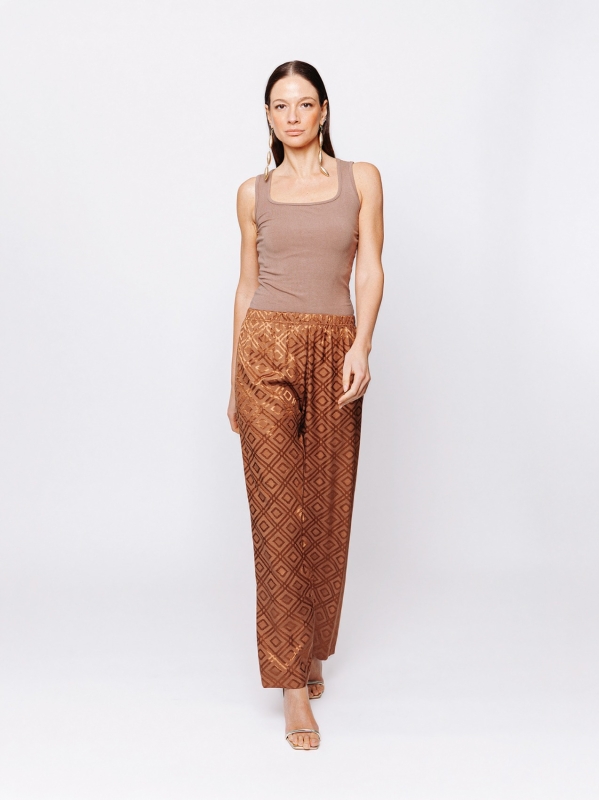 Tapered trousers in Midali Toujours jacquard