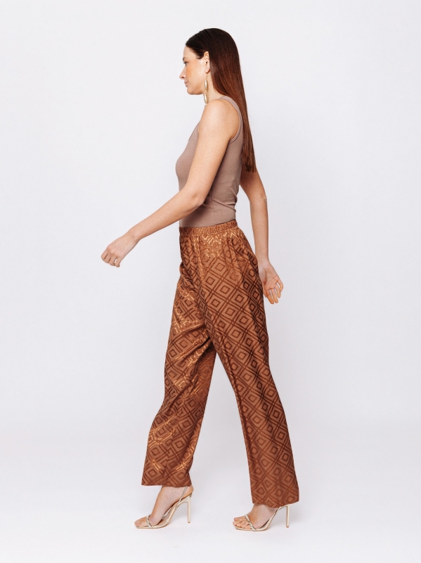 Tapered trousers in Midali Toujours jacquard