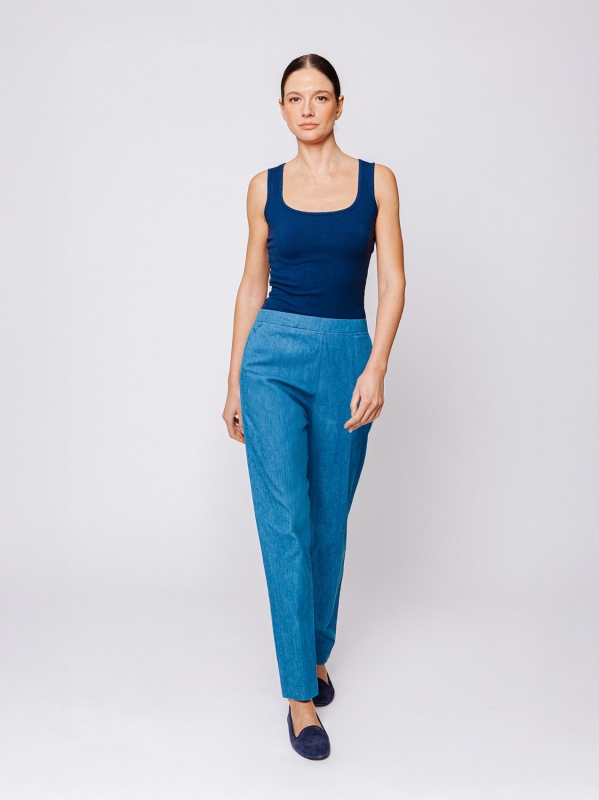 Stretch cotton jeans trousers