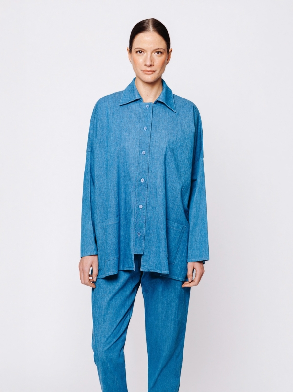 Stretch denim shirt