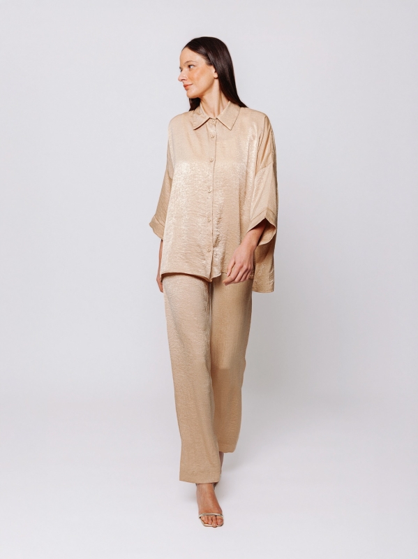 Oversized shirt in Satin Mosso Midali Toujours