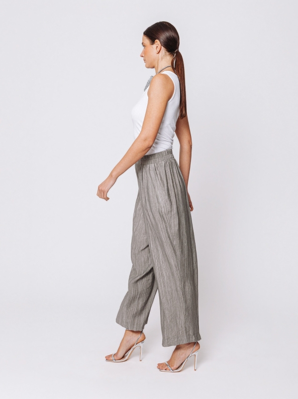 Pantalone Gaucho in Viscosa Texture Marmorizzata