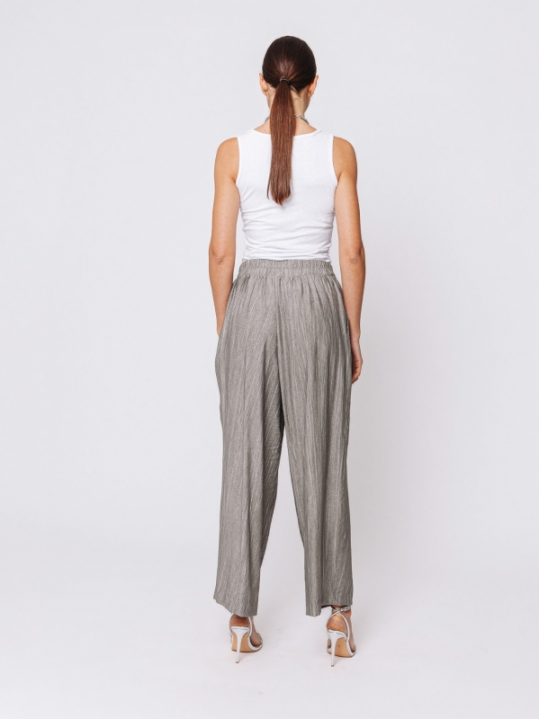 Pantalone Gaucho in Viscosa Texture Marmorizzata