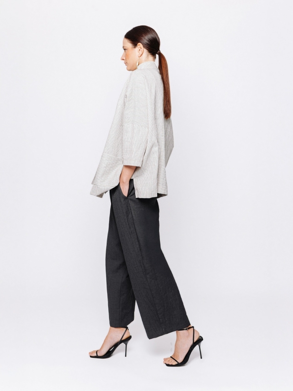 Giacca over Jacquard Lino e Cotone Orizzonti Leggeri 