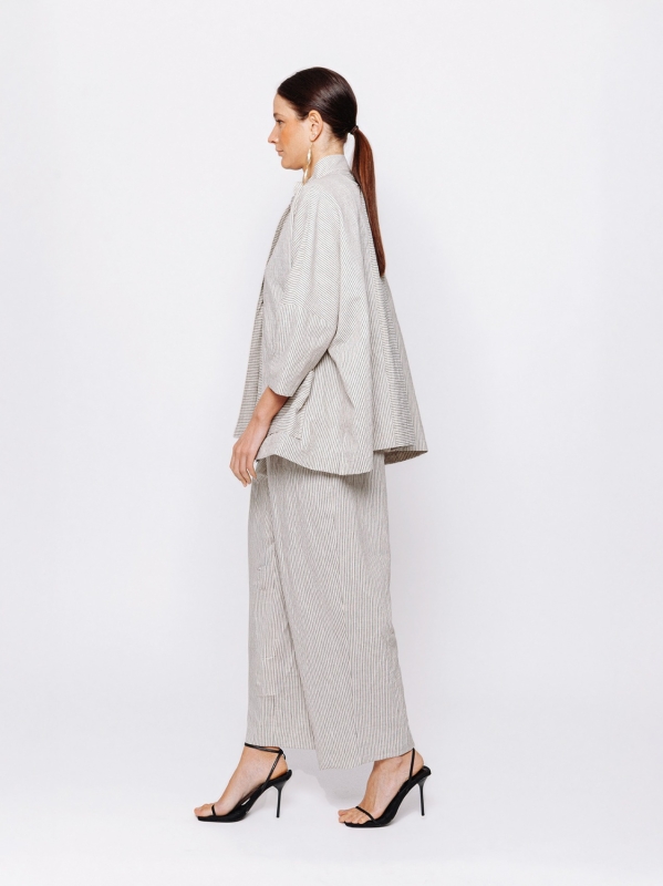 Giacca over Jacquard Lino e Cotone Orizzonti Leggeri 