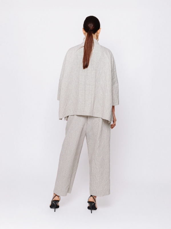 Giacca over Jacquard Lino e Cotone Orizzonti Leggeri 