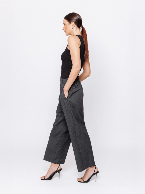 Pantalone gaucho in jacquard lino e cotone Midali Toujours