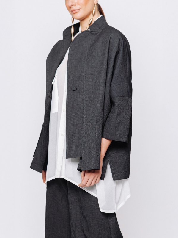 Giacca unita in jacquard lino e cotone Midali Toujours