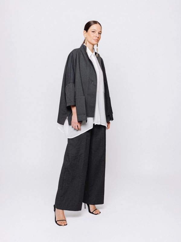 Giacca unita in jacquard lino e cotone Midali Toujours