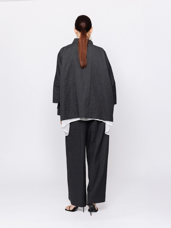 Giacca unita in jacquard lino e cotone Midali Toujours