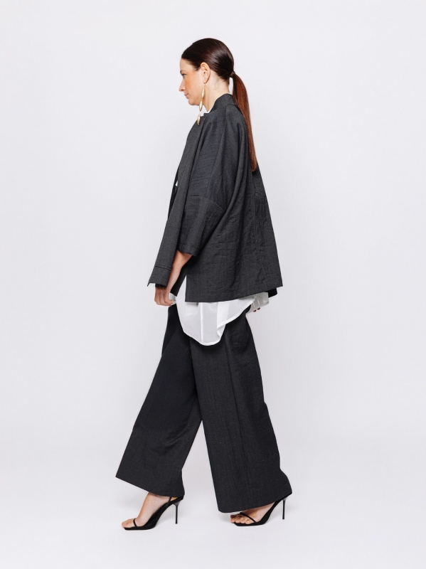 Giacca unita in jacquard lino e cotone Midali Toujours