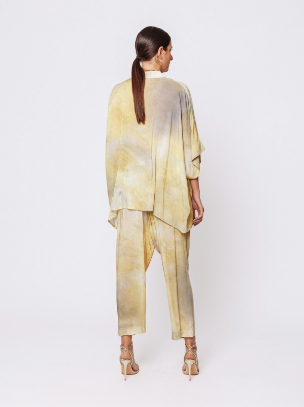 Camicia Over Boxy in Viscosa Stampata “Luce Minerale”