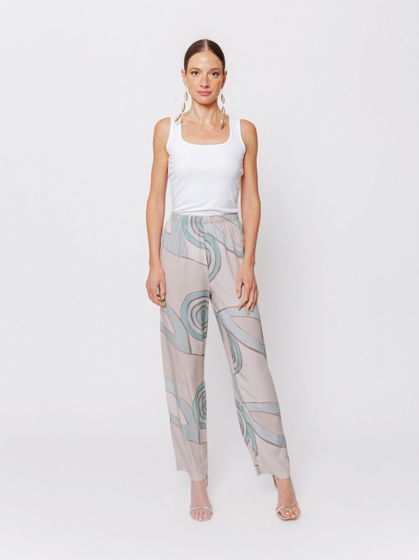 Pantalone Fluido stampa “Orbite