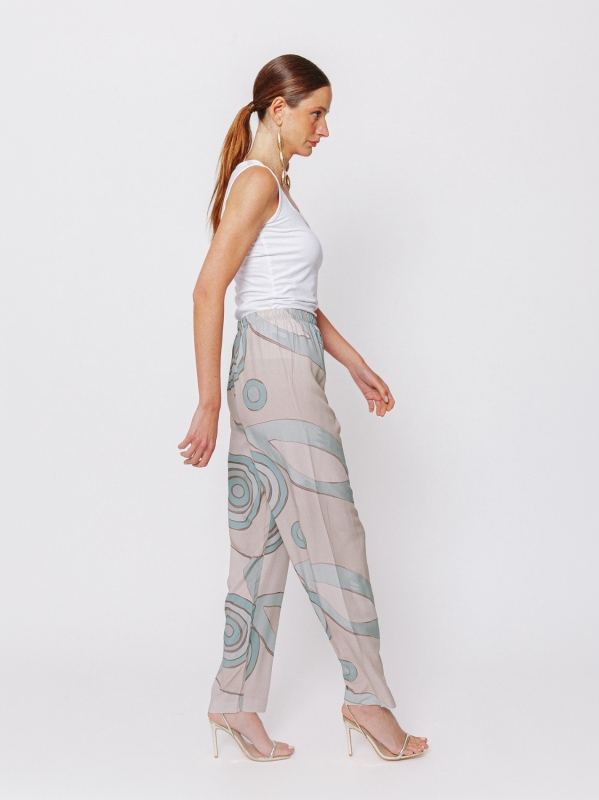 Pantalone Fluido stampa “Orbite