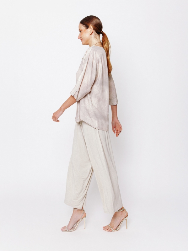 Blusa girocollo con stampa Aura Minerale