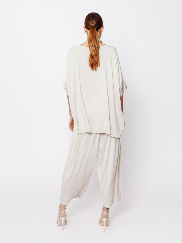 Maxi scatola in jersey con inserti stampati in mussola