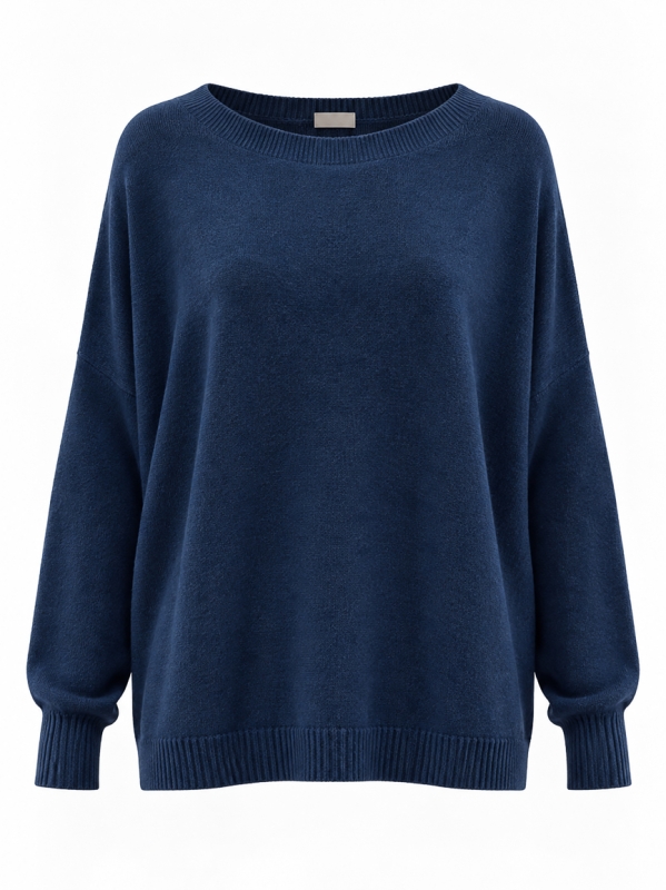 Maglia over girocollo in misto viscosa | Midali Toujours