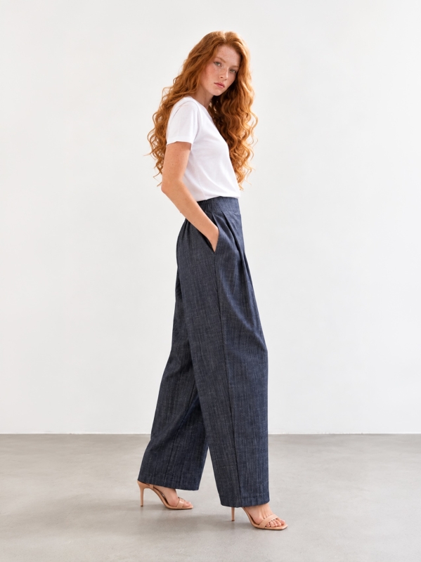 Pantalone in denim modello barrel Midali Toujours