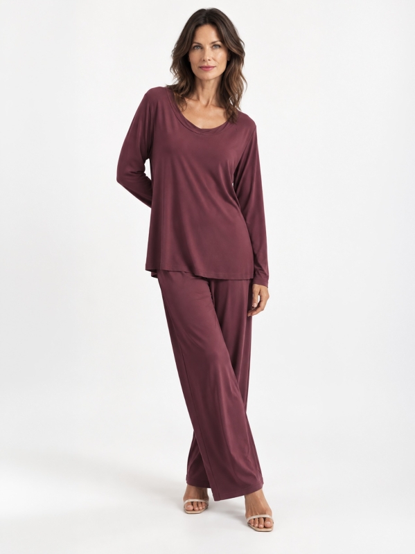 Stretch viscose jersey T-shirt