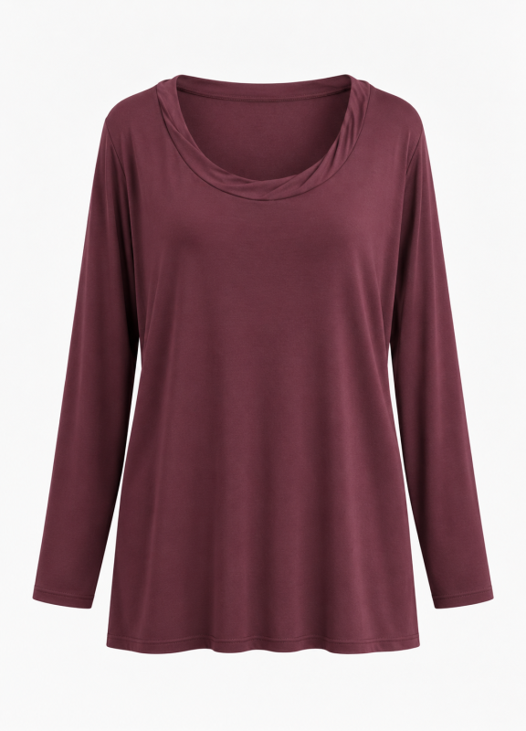 Stretch viscose jersey T-shirt