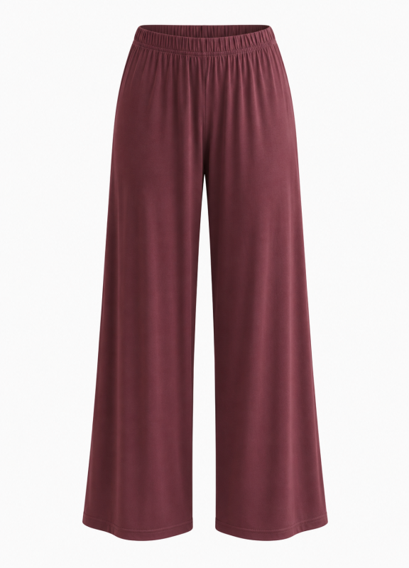 Palazzo trousers in stretch viscose jersey